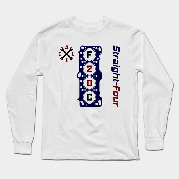 F20C Straight Four Engine Long Sleeve T-Shirt by GoldenTuners